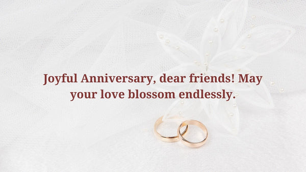 A Short Message For Your Friends On Wedding Anniversary