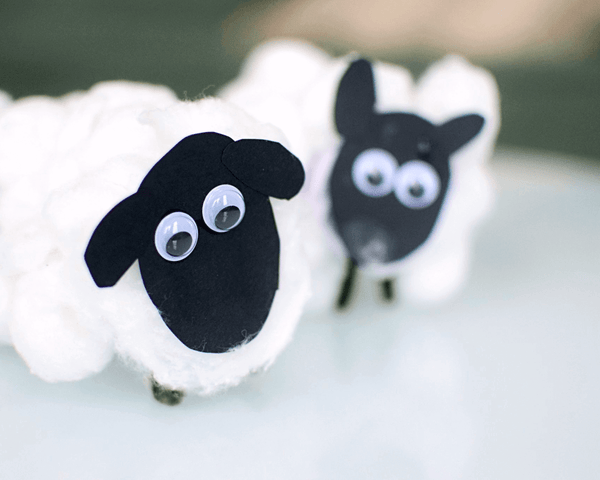 Cotton Ball Sheep - Easter DIY Crafts