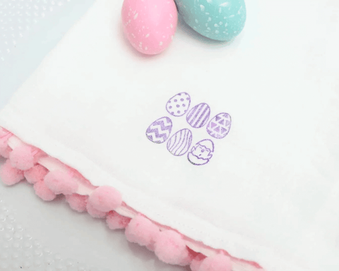 Stamped Easter Tea Towels - Crafts for Easter