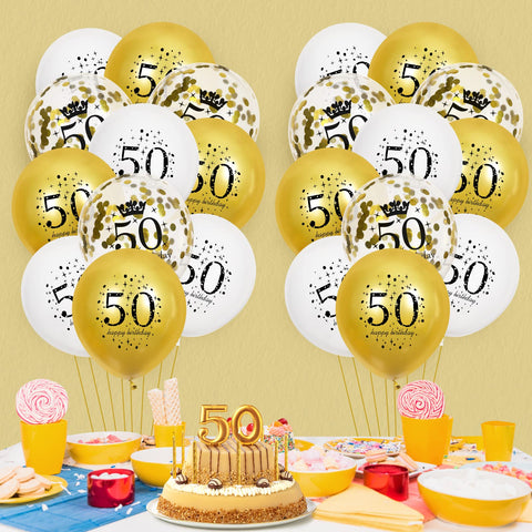 Gold 50th Birthday Decorations