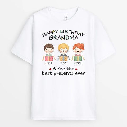 Grandma T Shirt With Grandkids Names