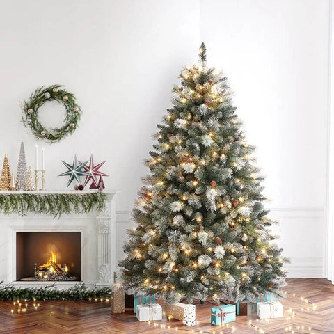 Lighting Tips For Flocked Christmas Trees