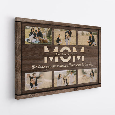 Mothers Day Canvas Love Mom More Than All Stars[product]