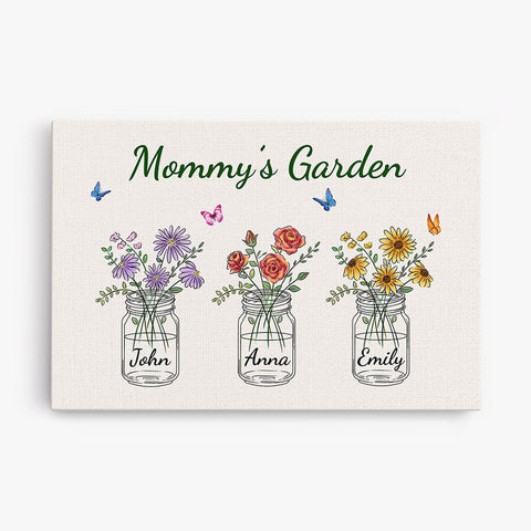 Personalized Canvas With Flower Pots - Best Gardening Gifts For Mom[product]