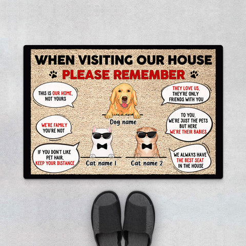 When Visiting My House Doormat Gift - Mother's Day Gift for Dog Lover