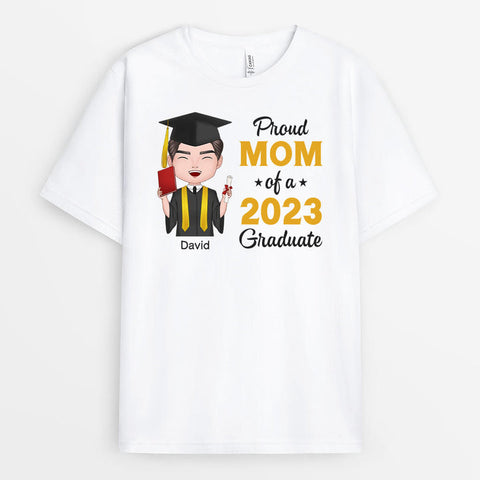 Proud Mom Of A Graduate T-Shirt As Gifts For Guys Graduation[product]