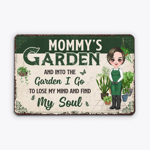 Best Gift For Gardener - Personalized Mommy Garden Metal Sign[product]