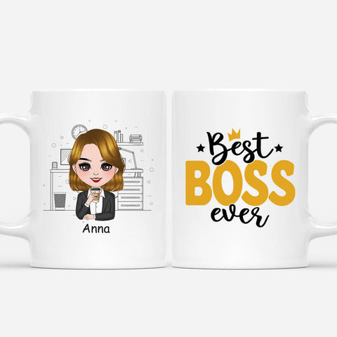 Personalized Mug with wish for retirement boss behind[product]