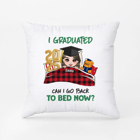 I Go To Bed Now Pillow As High School Senior Gift Ideas