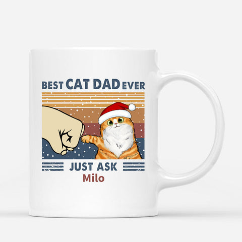 Personalized Best Cat Dad Ever Mugs[product]