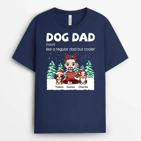 Personalized Dog Dad Christmas T-shirt