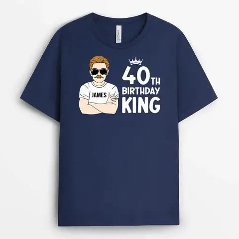 Personalized Happy 40th Birthday King T-Shirt