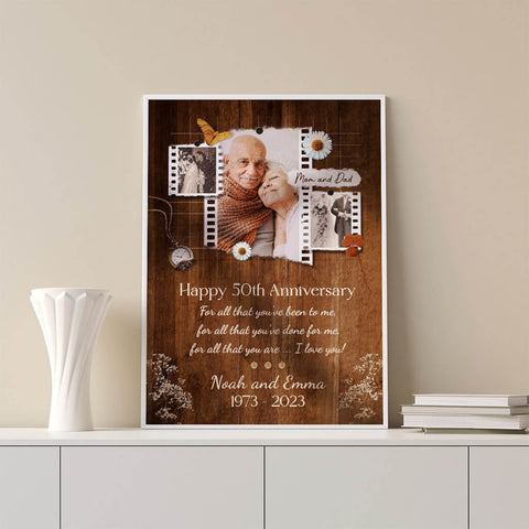 Personalized Happy Couple Anniversary Poster
