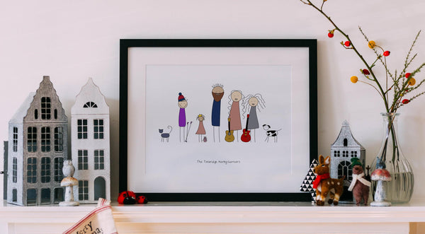 Personalized Illustrated Portrait for Christmas Gift Ideas for Co-Workers