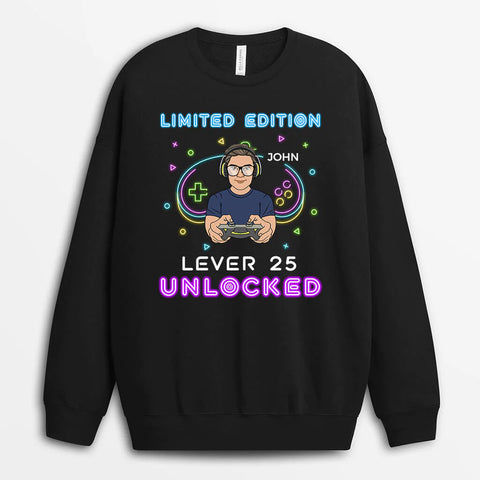 Personalized Level 25 Unlocked Sweatshirt