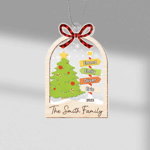 Personalized The Family Ribbon Ornament