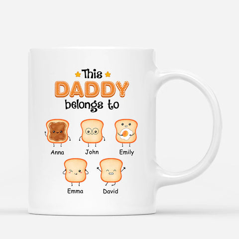 Personalized This Daddy Belongs To These Small Breads Mug