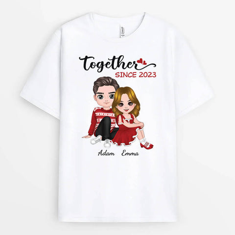 Personalized Together Since Christmas T-shirt