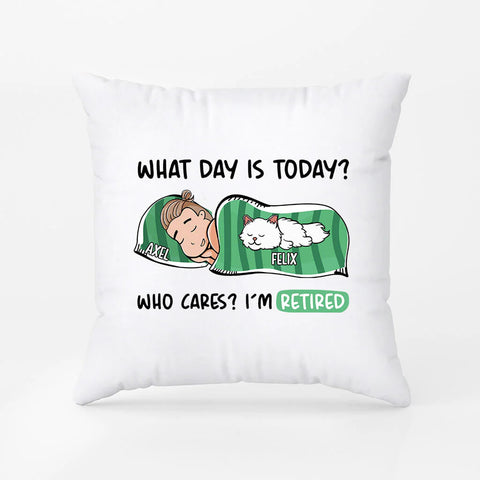 Personalized Who Cares? I'm Retired Pillow