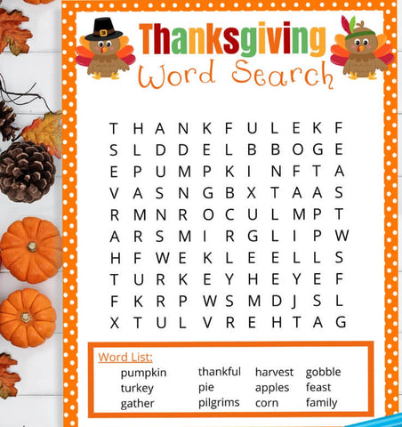 Thanksgiving Word Puzzle