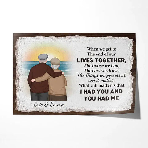 I Had You Poster - 20 Year Wedding Anniversary Quotes