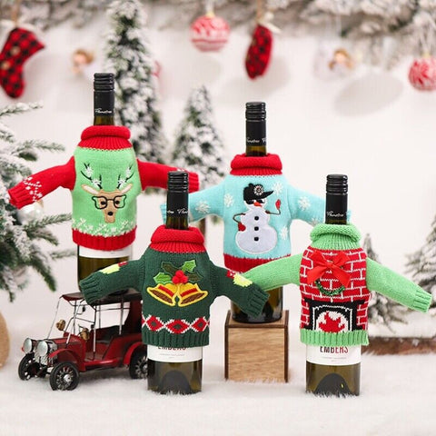 Ugly Sweater Wine Bottle Cover