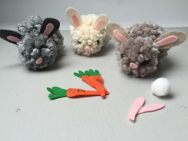 Pom-Pom Bunnies - Toddler Easter Crafts