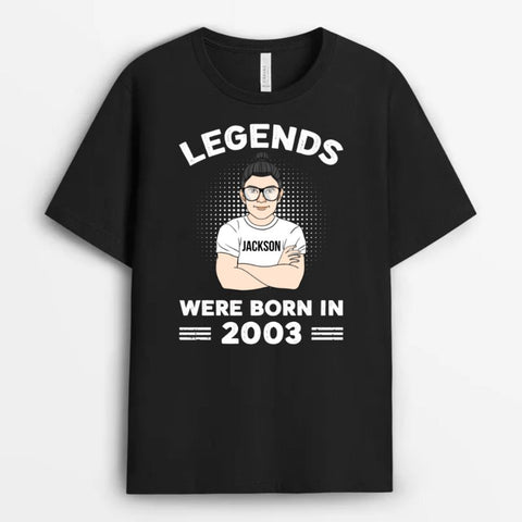 Amazing Legends Were Born In Year T-shirt As 21st Birthday Shirts For Men[product]