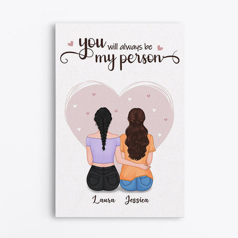 Personalized My Person Canvas for Heartfelt Gifts For Sister