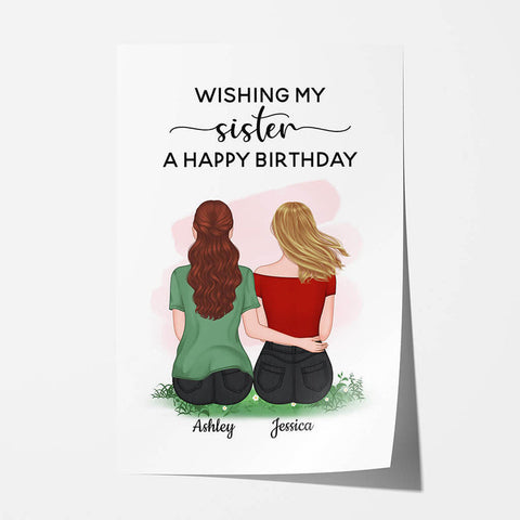 Personalized Poster With 30th Birthday Quotes For Sister