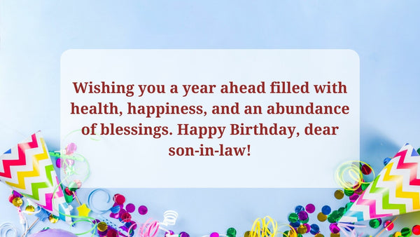 Blessing Birthday Wishes For Son In Law