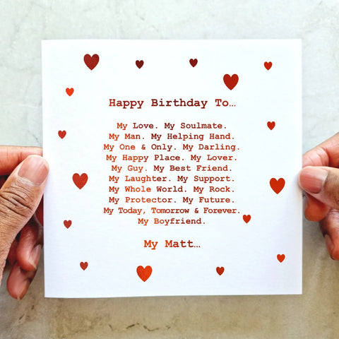 30th Birthday Ideas For Boyfriend's Cards