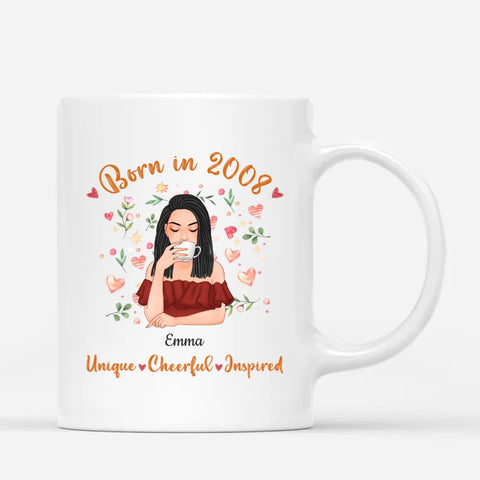 Personalized Born In 2002 Mug for Great Gifts For Sweet 16