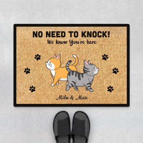 Personalized No Need To Knock Door Mats as Funniest Mother's Day Gifts[product]