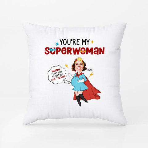 daughter in law mothers day gift - Personalized You Are My Superwoman Mom To Be Pillow[product]