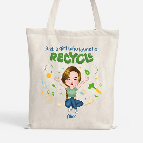 Recycle Girl Tote Bag as Sweet 16 Ideas For Girls