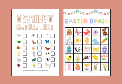Scavenger Hunt Bingo - Adult Easter Egg Hunt Ideas