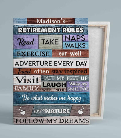 “Retirement Rules” Poster - Retirement Gag Gifts