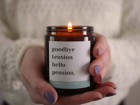 Goodbye Tension Retirement Candle - Retirement Joke Gift Ideas