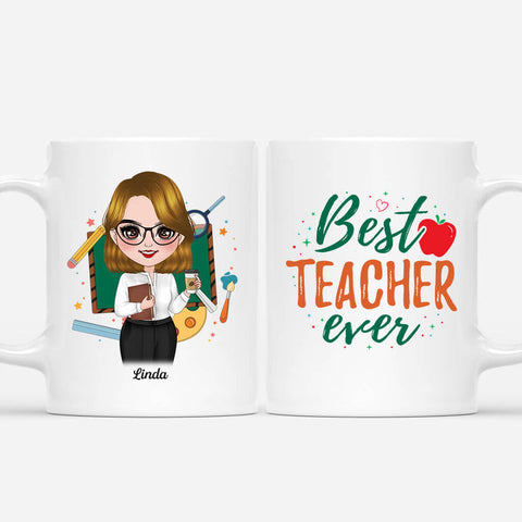 Personalized The Greatest Teacher Ever Quotes Ceramic Mugs for Female Teacher[product]