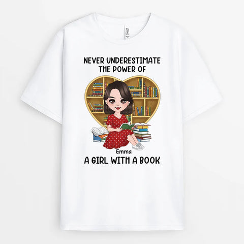 Reading Book Girl T-shirt as Sweet 16 Gifts For Girls