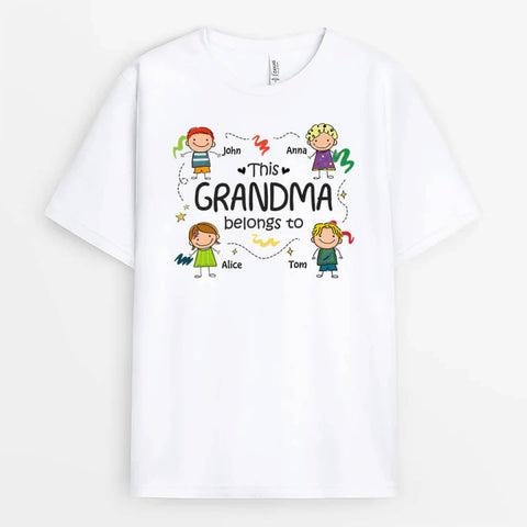 Personalized "This Grandma Belongs To" T-shirt as DIY Mother's Day Gifts For Grandma[product]