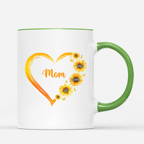 Unique Mom Flower Heart Mug As Mother's Day Gift For First Time Mom