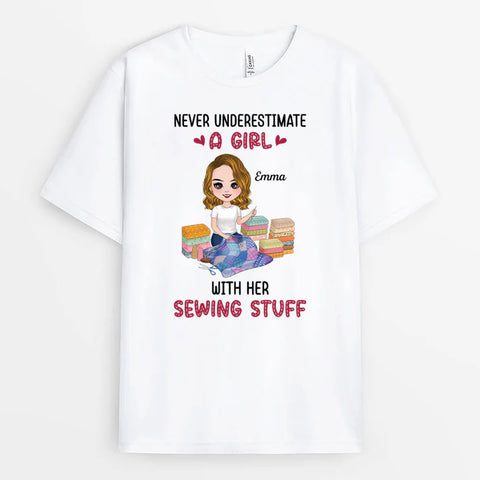 A Girl With Sewing Stuff Shirts as Daughter 16th Birthday Gift Ideas