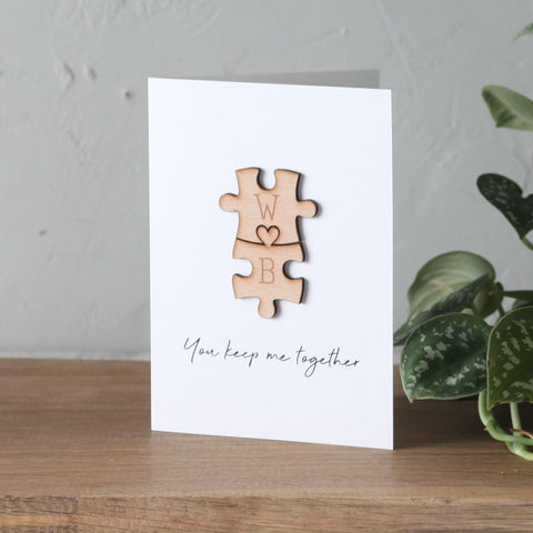 Puzzle Piece Card to Write Bestie Quotes