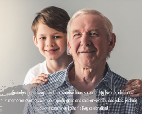 Happy Heavenly Fathers Day Quotes - Grandpa And Kid Portrait