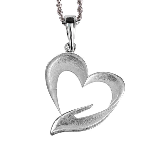 Metallic Heart Necklace - Anniversary Gift Ideas 20 Years