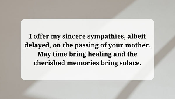 Sympathy Message For Loss Of Mother