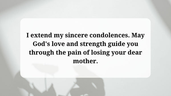 Christian Sympathy Message For Loss Of Mother