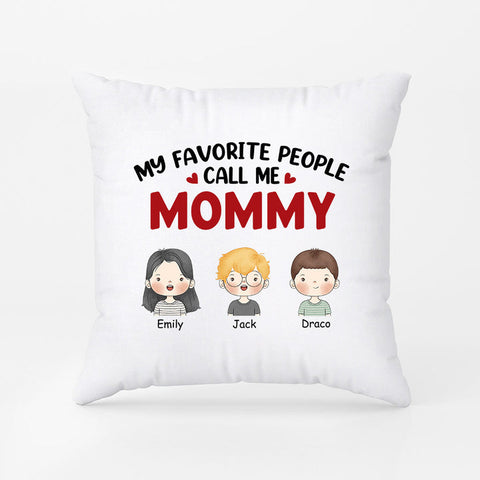 mothers day gifts for friends personalized pillow with her children[product]